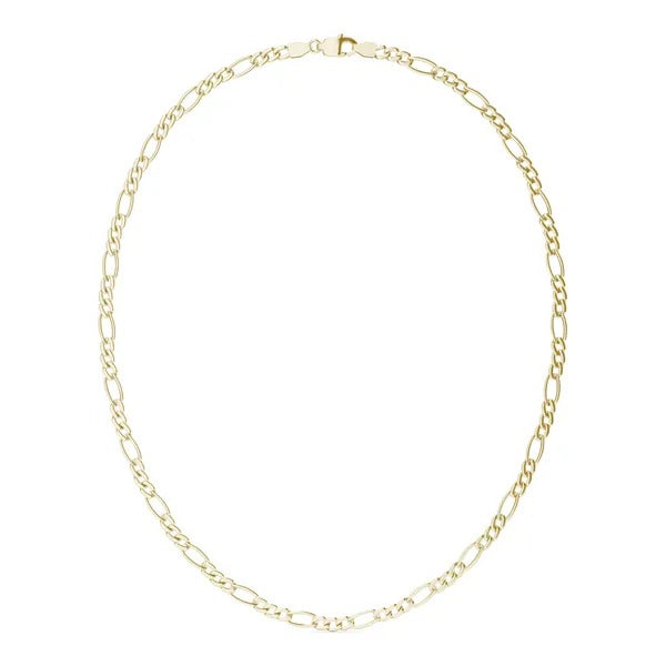 Semi-Solid Figaro Link 24 in. Chain Necklace 5.8mm