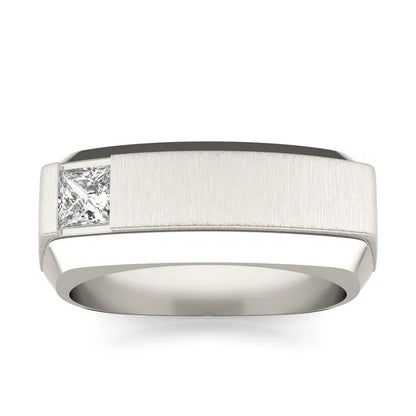 Asymmetrical Princess Signature Ring