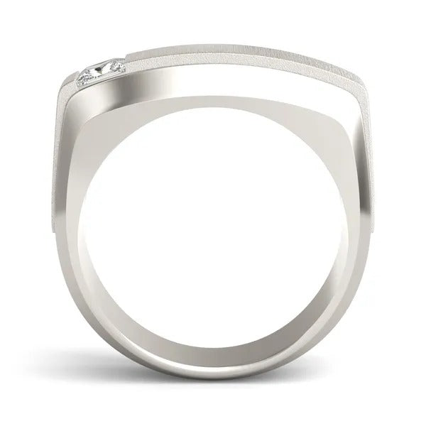 Asymmetrical Princess Signature Ring