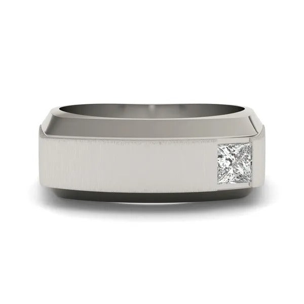 Asymmetrical Princess Signature Ring